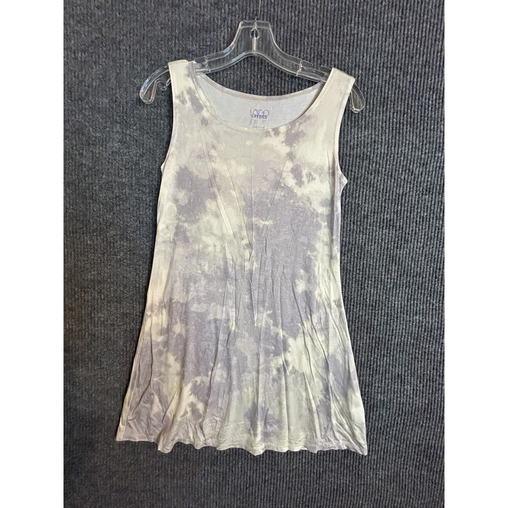 LOGO by Lori Goldstein Tank Top XS Sleeveless Scoop Neck Tie-Dye Stretch